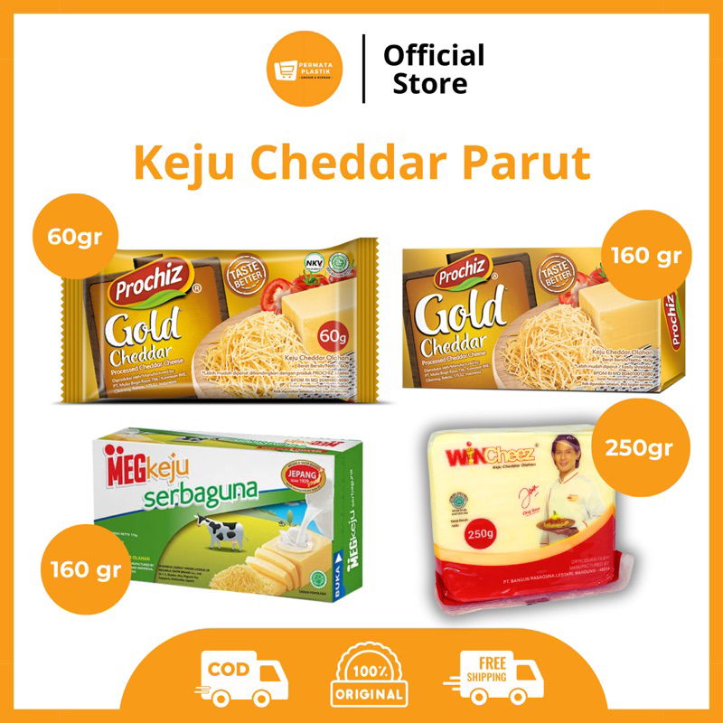 

Keju Cheddar Parut Prochiz Gold Wincheez Meg