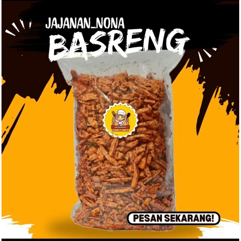 

BASRENG PEDAS DAUN JERUK / Basreng viral jajanan_nona isi 1Kg /Renyah gurih dengan exstra daun jeruk