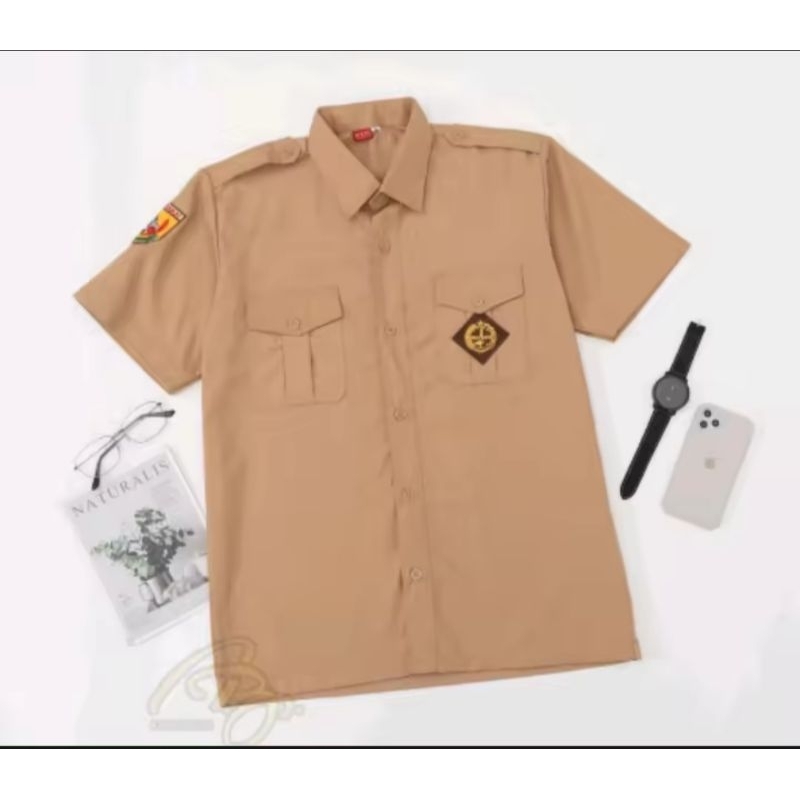 lengan.Pendek.baju.Pramuka.pria.seragam.sekolah.SMP.SMA