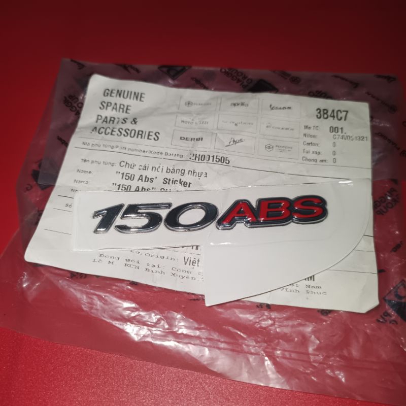 Stiker 150 ABS Vespa Matic Sprint Primavera ABS Original Piaggio