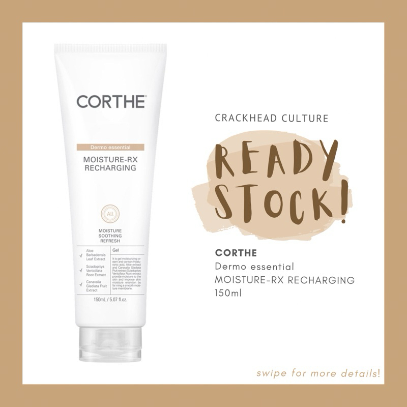 (READY STOCK) Corthe Dermo essential MOISTURE-RX RECHARGING 150ml