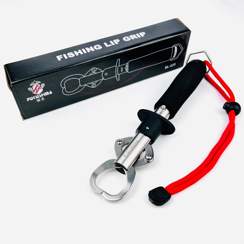 Alat Penjepit Bibir Ikan LipGrip Bahan Stainless Steel dengan Timbangan Spons EVA Fukushima BL-025