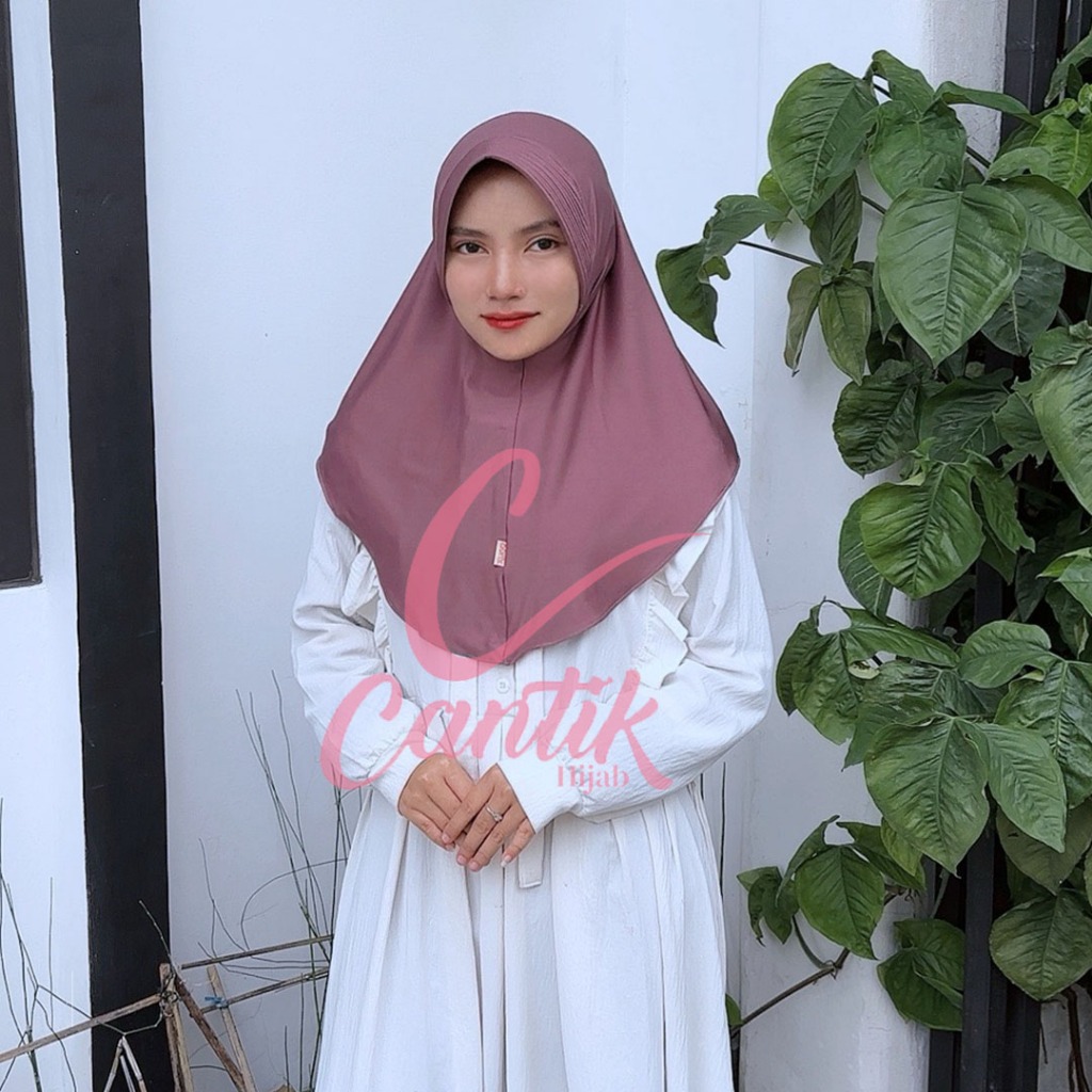 Hijab Bergo Sport Oval Polos Ukuran M  Jersey Premium | Hijab Sport Bergo Oval Jersey Premium