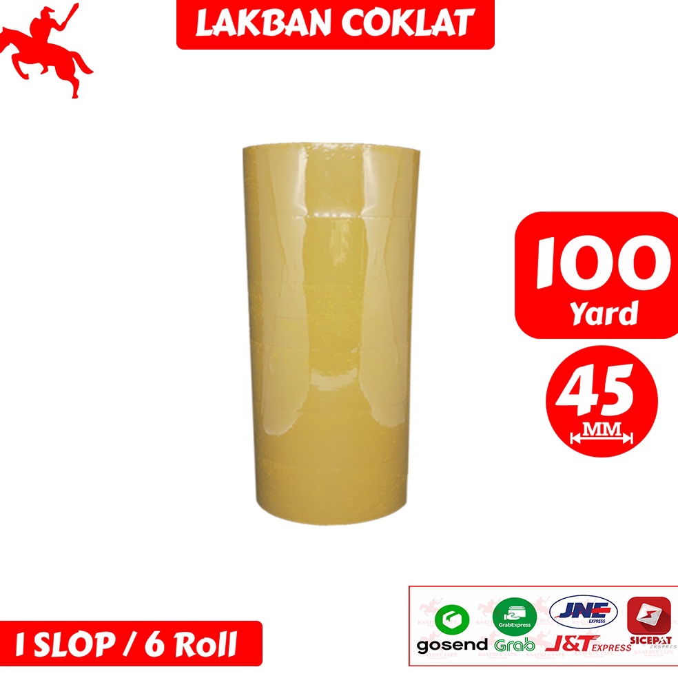 

ART L74D Lakban OPP Tape Lakban Coklat KSATRIA Tape 1 Yard 1 Slop