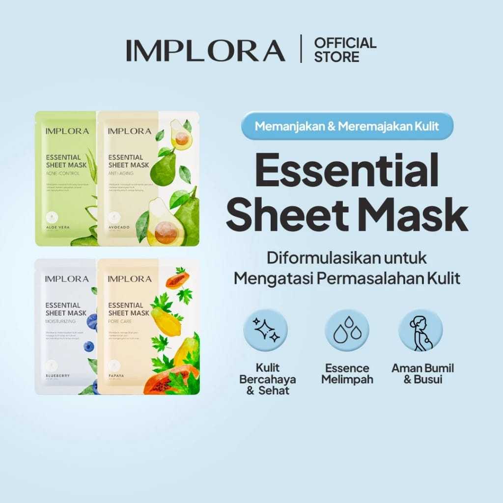 (GROSIR) Implora Essential Sheet Mask 25GR