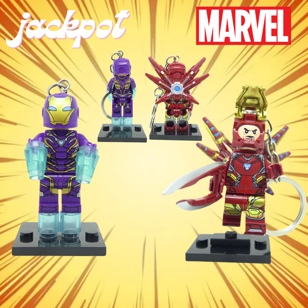 2 Pcs Couple Keychain Minifigure Iron Man & Pepper | Gantungan Kunci Couple | Marvel Series