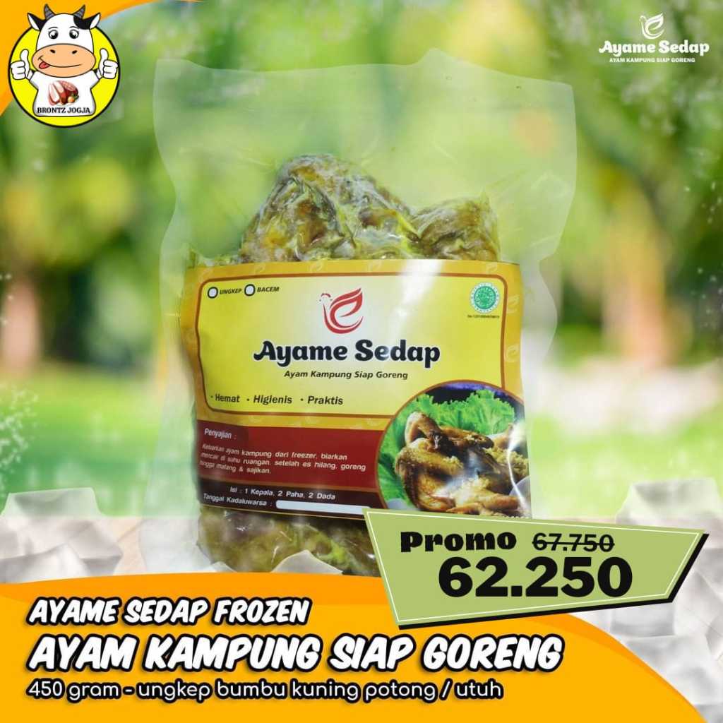 

AYAM KAMPUNG FROZEN SIAP GORENG AYAME SEDAP-FROZEN FOOD-BRONTZ JOGJA