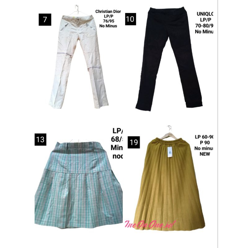UNIQLO ZARA Rok Celana Bawahan preloved