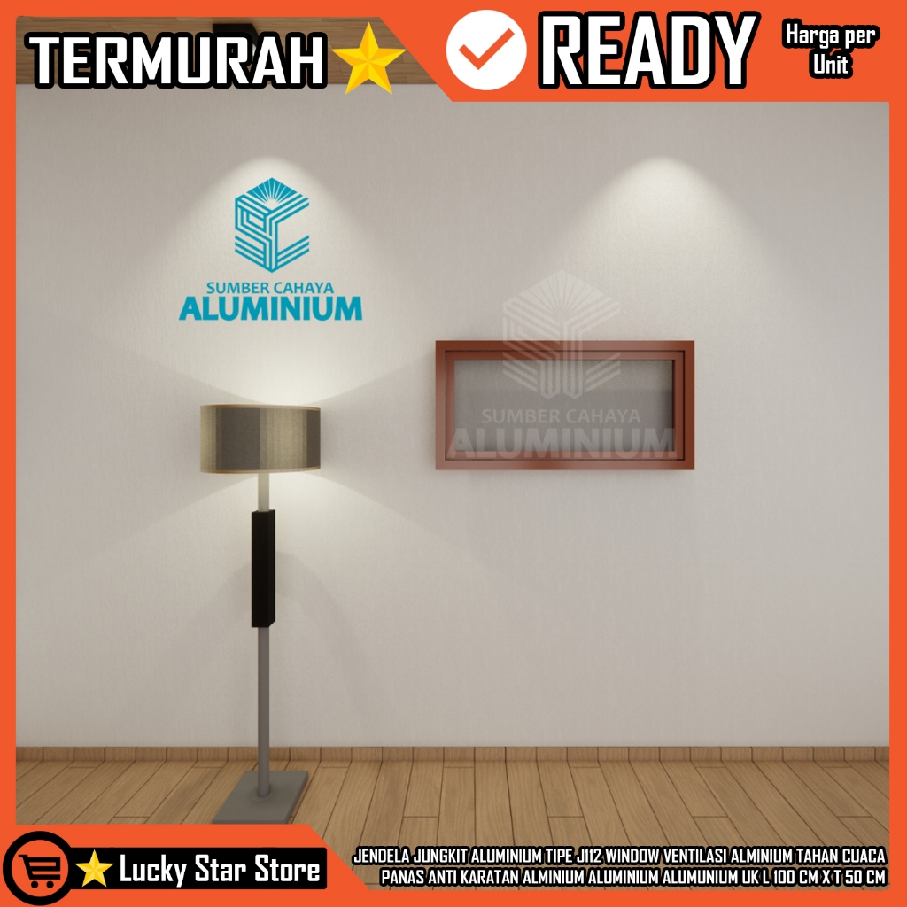 [Kargo] JENDELA JUNGKIT RUMAH ALUMINIUM TIPE J112 L100 x T50 CASEMENT KASMEN WINDOW ALUMINUM 100 X 5
