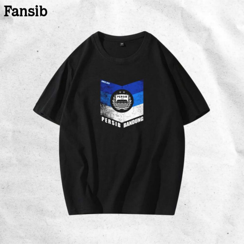 Baju persib bandung polet xtc lengan pendek hitam atasan pria wanita kaos olahraga supporter bola bo