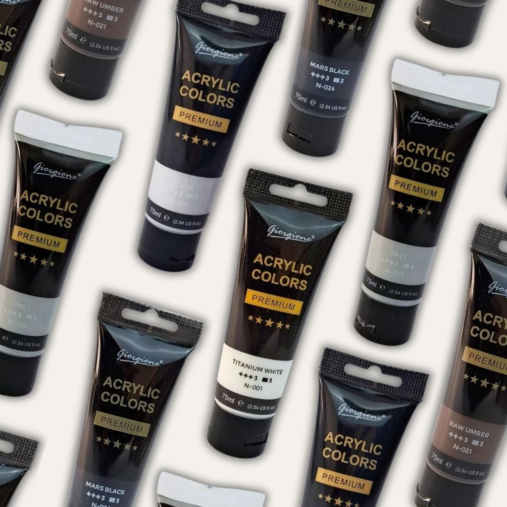 

GIORGIONE ACRYLIC COLORS 75 ml PREMIUM 5 Star Quality 28 warna pilihan CAT AKRILIK