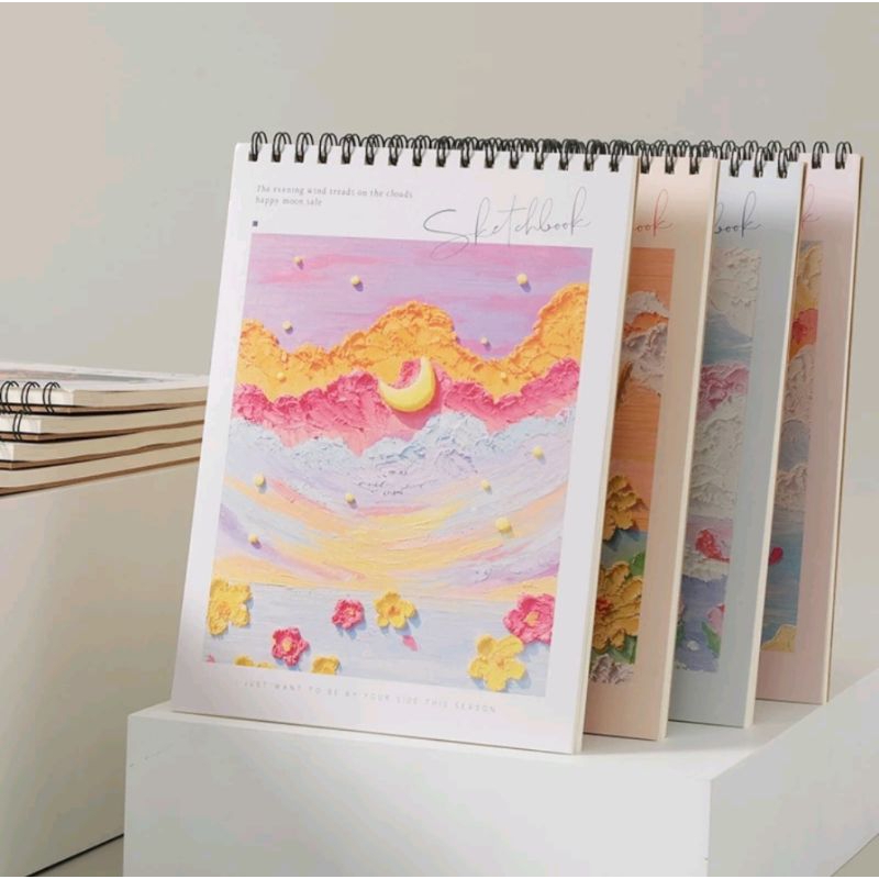 

Sketch book polos A4 cantik / sketch pad buku gambar sketsa / drawing book ring cute painting book / buku gambar sketch book paper