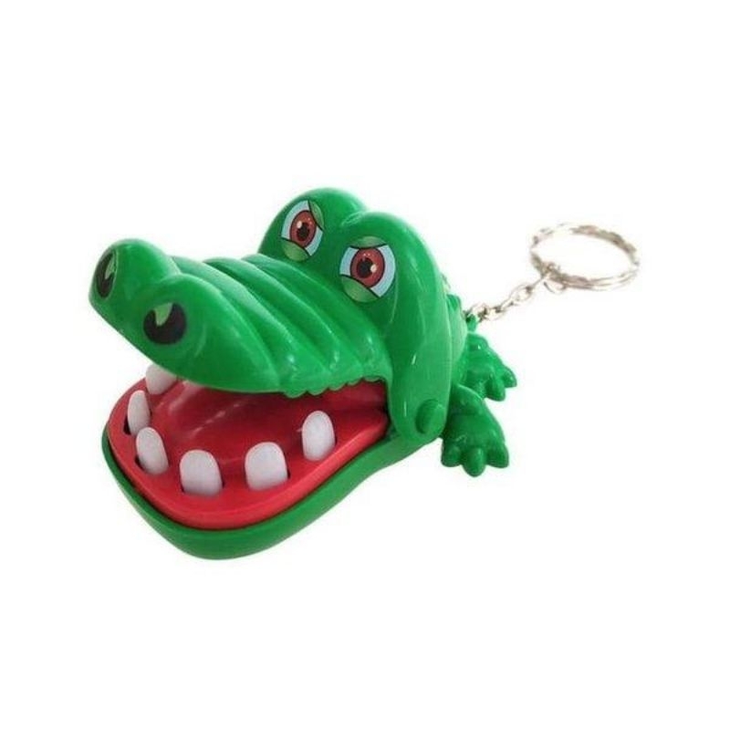GANTUNGAN KUNCI TAS BITE HAND mainan mini crocodile dentist