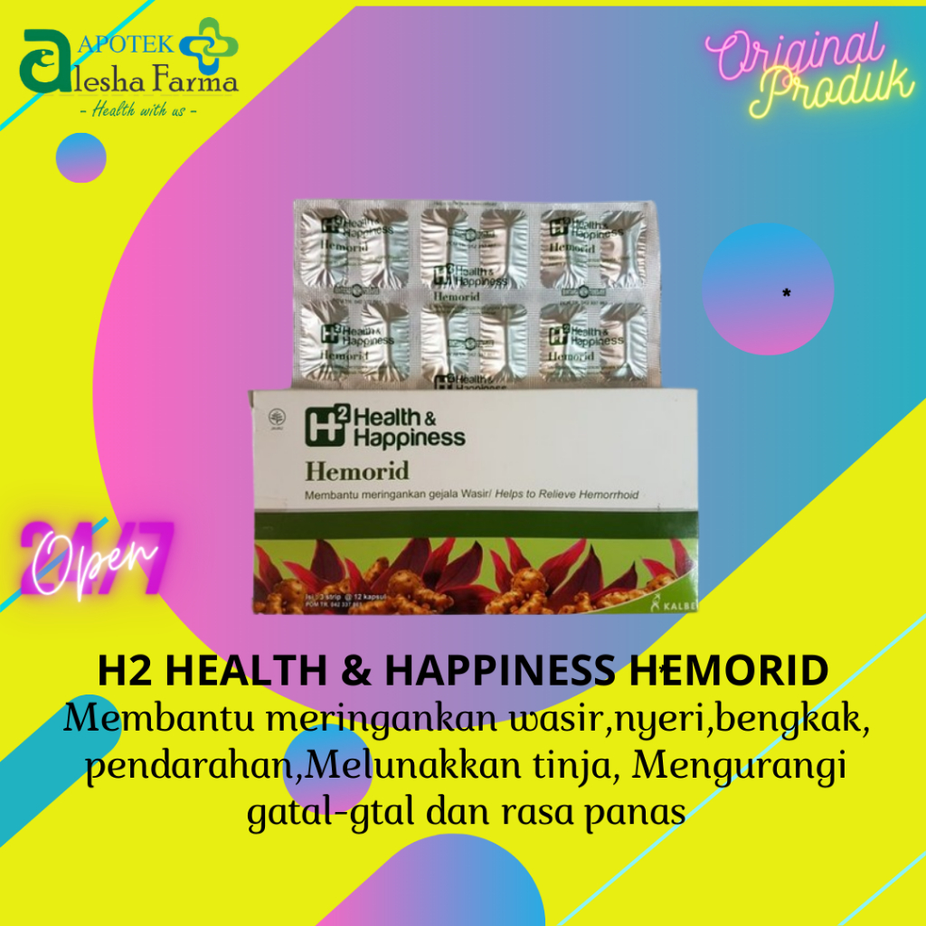 ❤Alesha❤ H2 Hemorid Strip 10 Kapsul | Kalbe Health & Hapiness H2 Hemorid | Obat Wasir