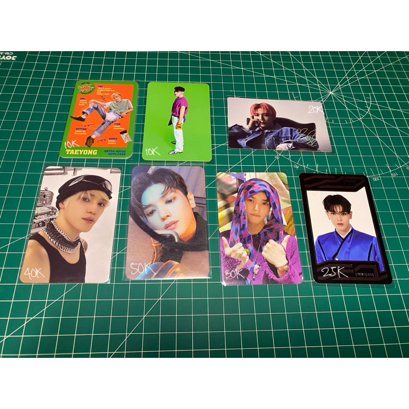 Taeyong NCT Photocard - chatarsis, sticker AR clip, Natrep denim, 2baddies target exclusive, retro h