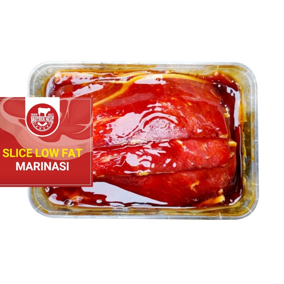

D2289 Beef Slice Marinasi Low Fat Rendah Lemak 5gr Brothermeatshop
