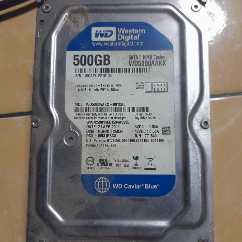 Hardisk pc WD 50gb MATI
