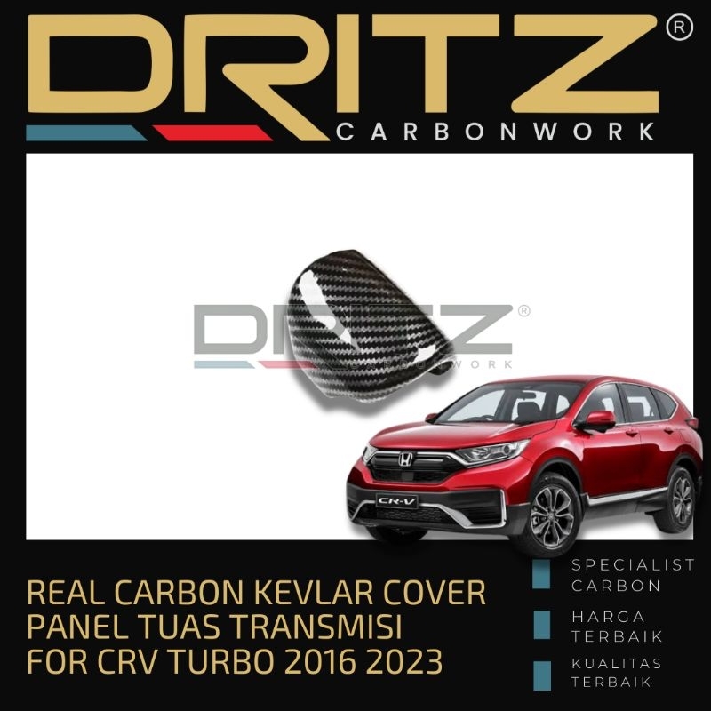 Carbon Kevlar Cover Panel Tuas Knop Transmisi interior HONDA CRV Turbo 2016 2023 Aksesoris Karbon Mo