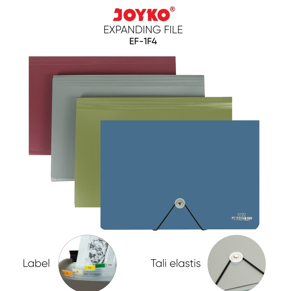 

KODE G9W6 Expanding File Map Harmonika Joyko EF1F4 Folio 13 Pocket
