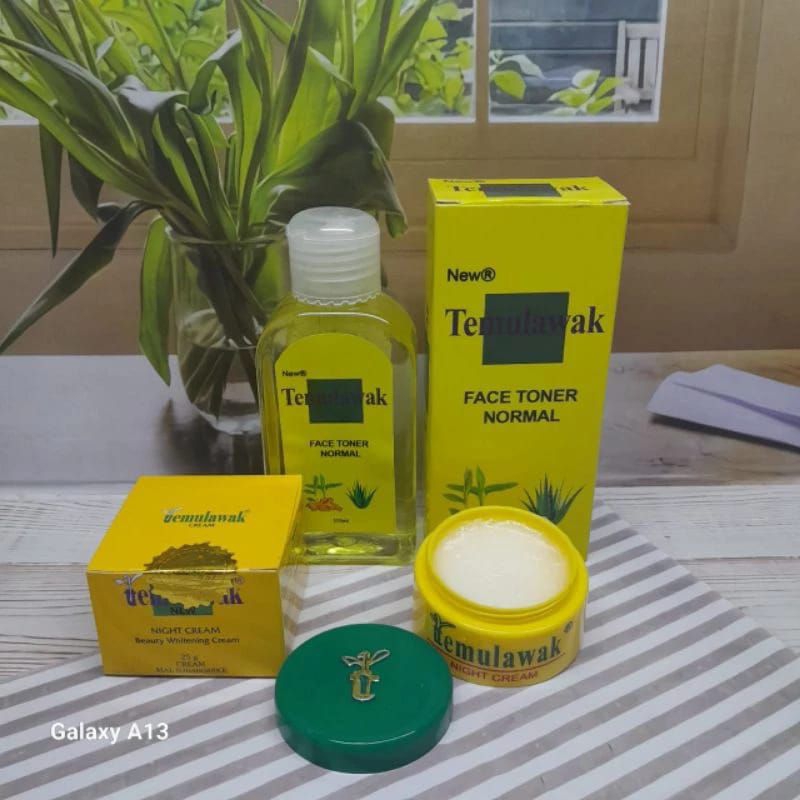 paket cream temulawak malam dan toner temulawak new r
