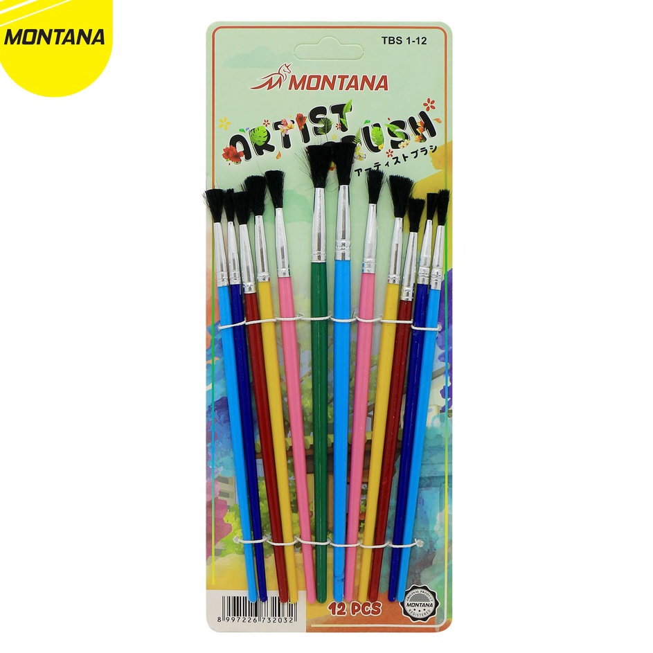 

Super Bintang Montana Art Brush Set Alat Lukis Kuas Cat Air Minyak Acrylic TBS 112