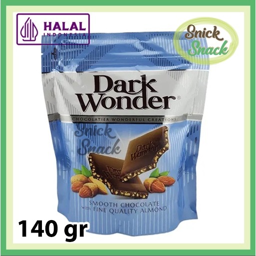 

Dark Wonder Fine Chocolate Almond 140 gr Premium Dark Chocolate