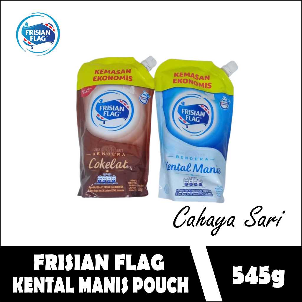 

FRISIAN FLAG KENTAL MANIS COKELAT / PUTIH POUCH 545gr