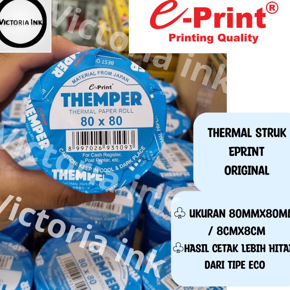 

Dijamin Berkualitas Eprint Kertas Thermal 8x8 Struk Eprint Themper 8x8
