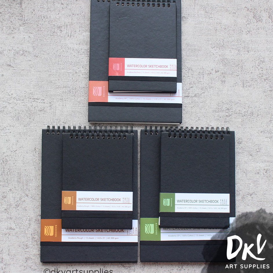 

Update Hemat Baohong Academy Watercolor Sketchbook 3gsm 1 cotton A6 A5