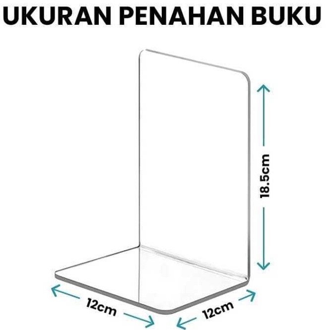

Lebih Berkualitas PEMBATAS BUKU PENYANGGA BUKU PENAHAN BUKU AKRILIK 12 x 12 x 185 cm