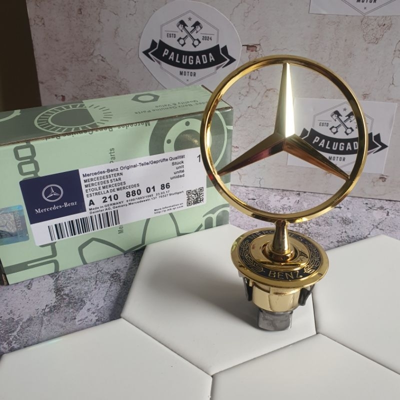 Logo Kap Mesin Depan Mercy Mercedes Benz W202 W212 W211 W210 W221 W220 W163 / Hood Logo Mercy