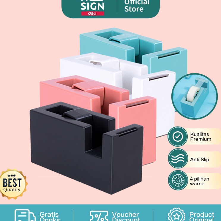 

Hemat Belanja Nusign Dispenser Tape Isolasi Non Slip Pisau Tajam WarnaWarni NS121