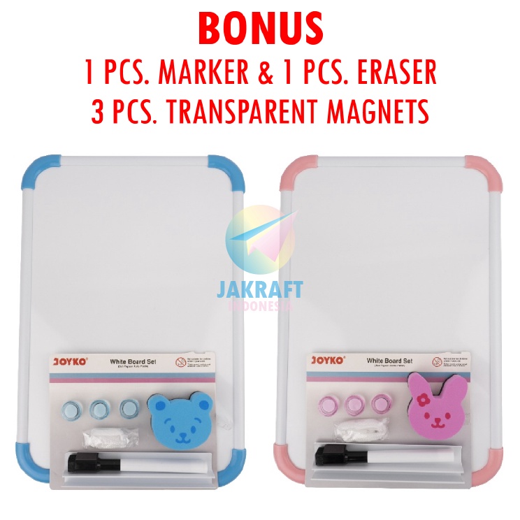 

Dijamin Original 1 Set Papan Tulis Magnetic Gantung F4 JOYKO WBS16CO Bonus Spidol Whiteboard Magnet White Board Eraser