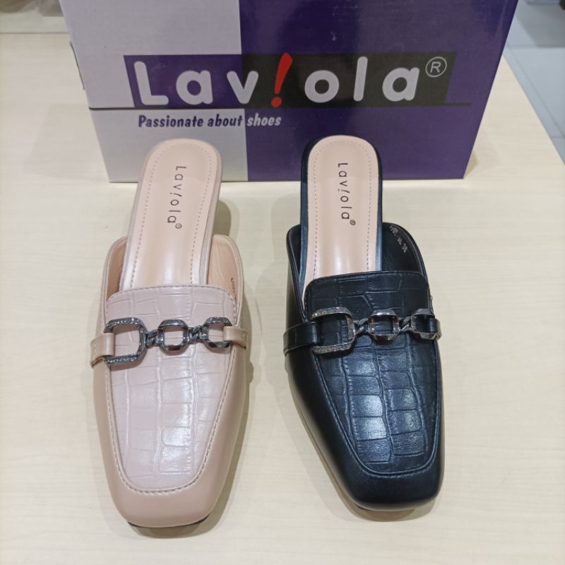 SANDAL SELOP WANITA LAVIOLA HAK KOTAK 3CM