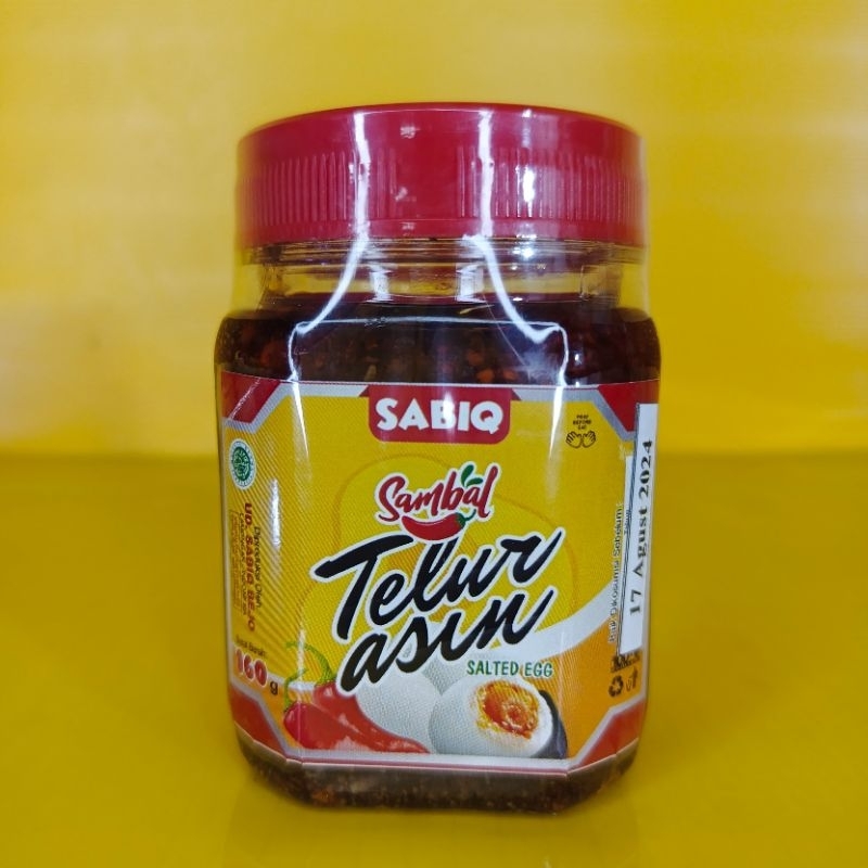 

SABIQ Sambal Telur Asin Olahan Khas Lamongan 160 gr Sambel Telur Halal Salted Egg