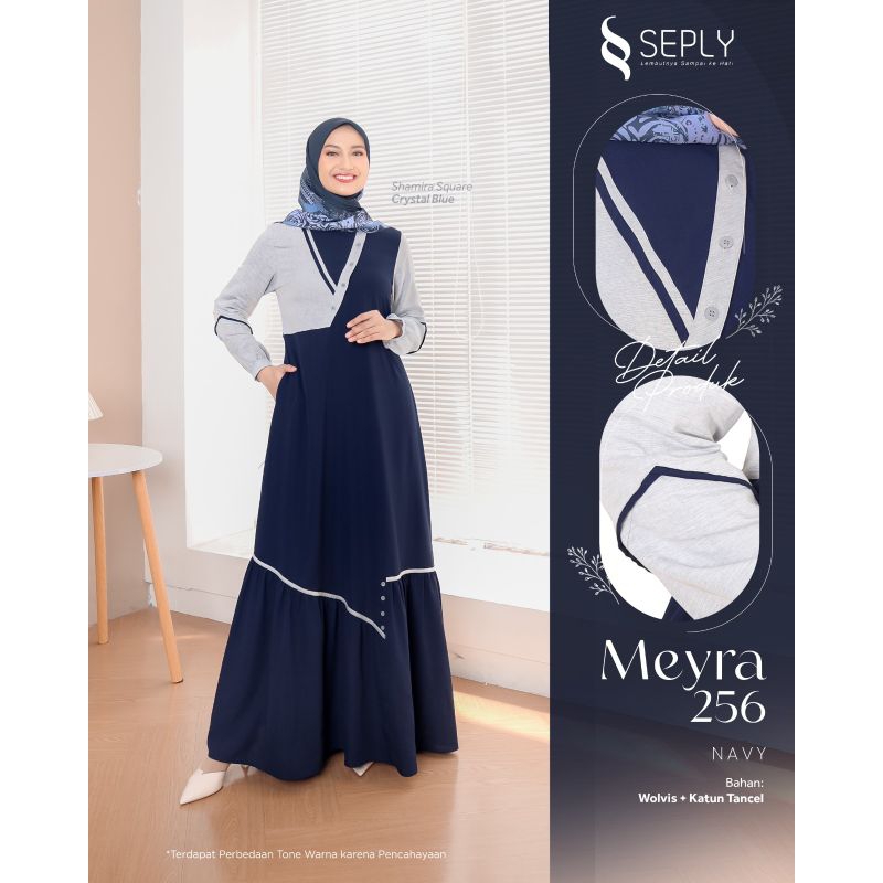 GAMIS SEPLY MEYRA 256 NAVY PURPLE / GAMIS REMAJA TERBARU / GAMIS KATUN / GAMIS SEPLY ORI / GAMIS POL