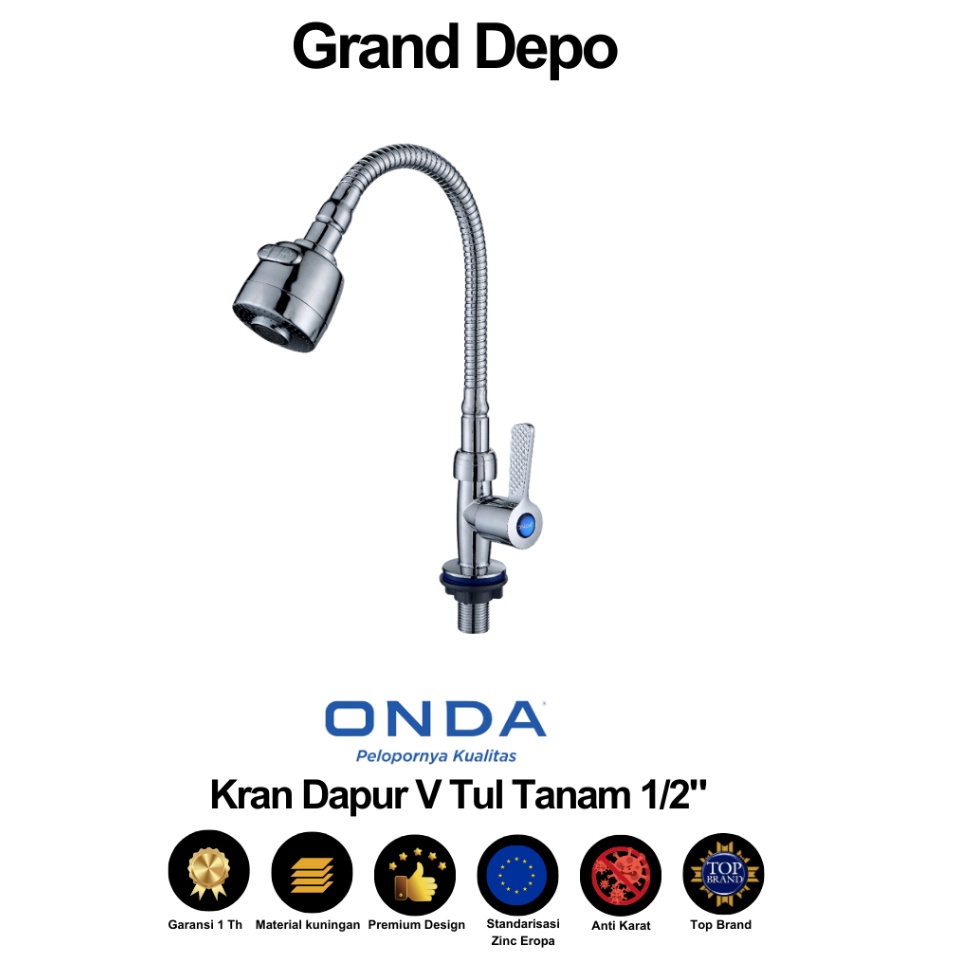 Onda Kran Dapur V Tul Tanam 12  Kran Dapur Onda  Kran Air Onda  C