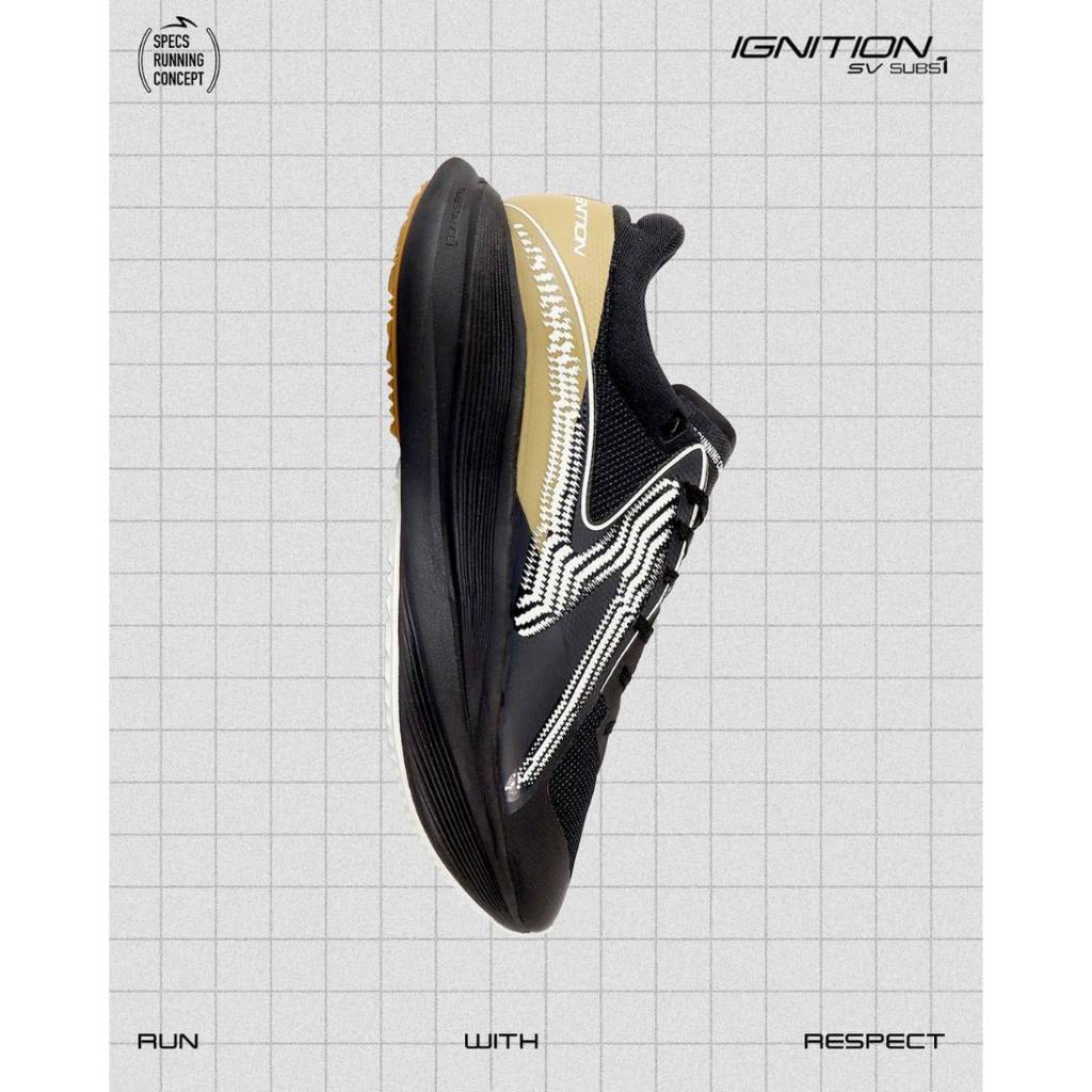 specs ignition sv subs 1 black gold sepatu running specs original