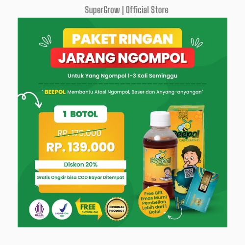 Madu BEEPOL 𝐎𝐑𝐈𝐆𝐈𝐍𝐀𝐋 Atasi Ngompol Stop Ompol Stop Ngompol Obat Anti Ompol Solusi Anak Remaja Dewasa