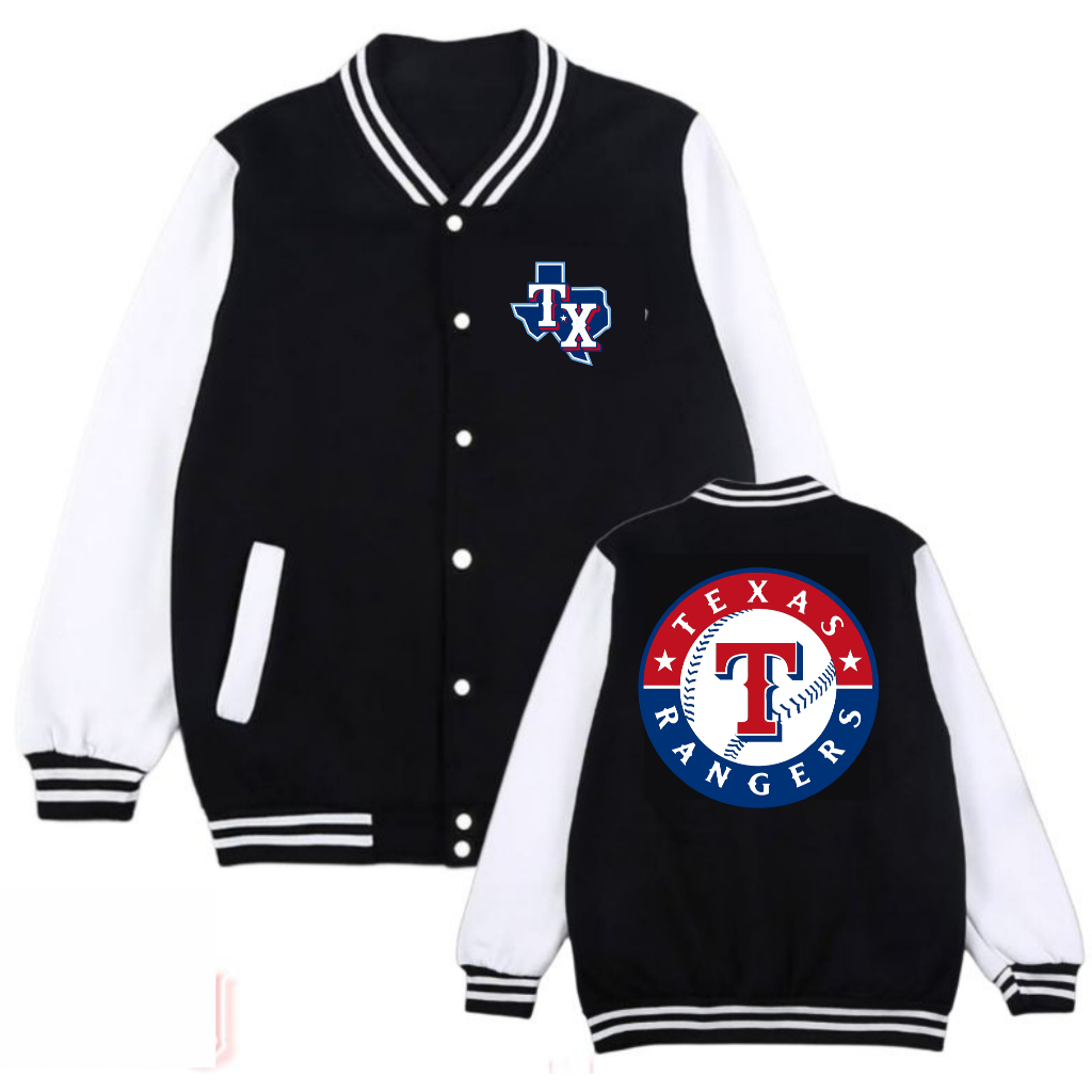 JAKET VARSITY BASEBALL PRIA TEXAS RANGERS BIG SIZE JUMBO