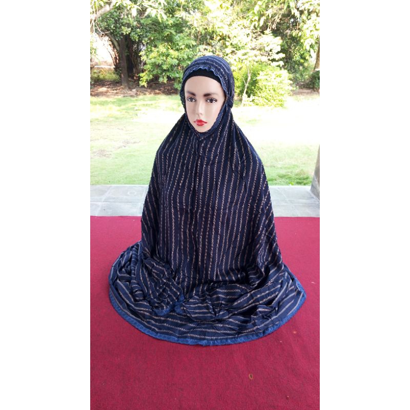 mukena terusan rayon motif