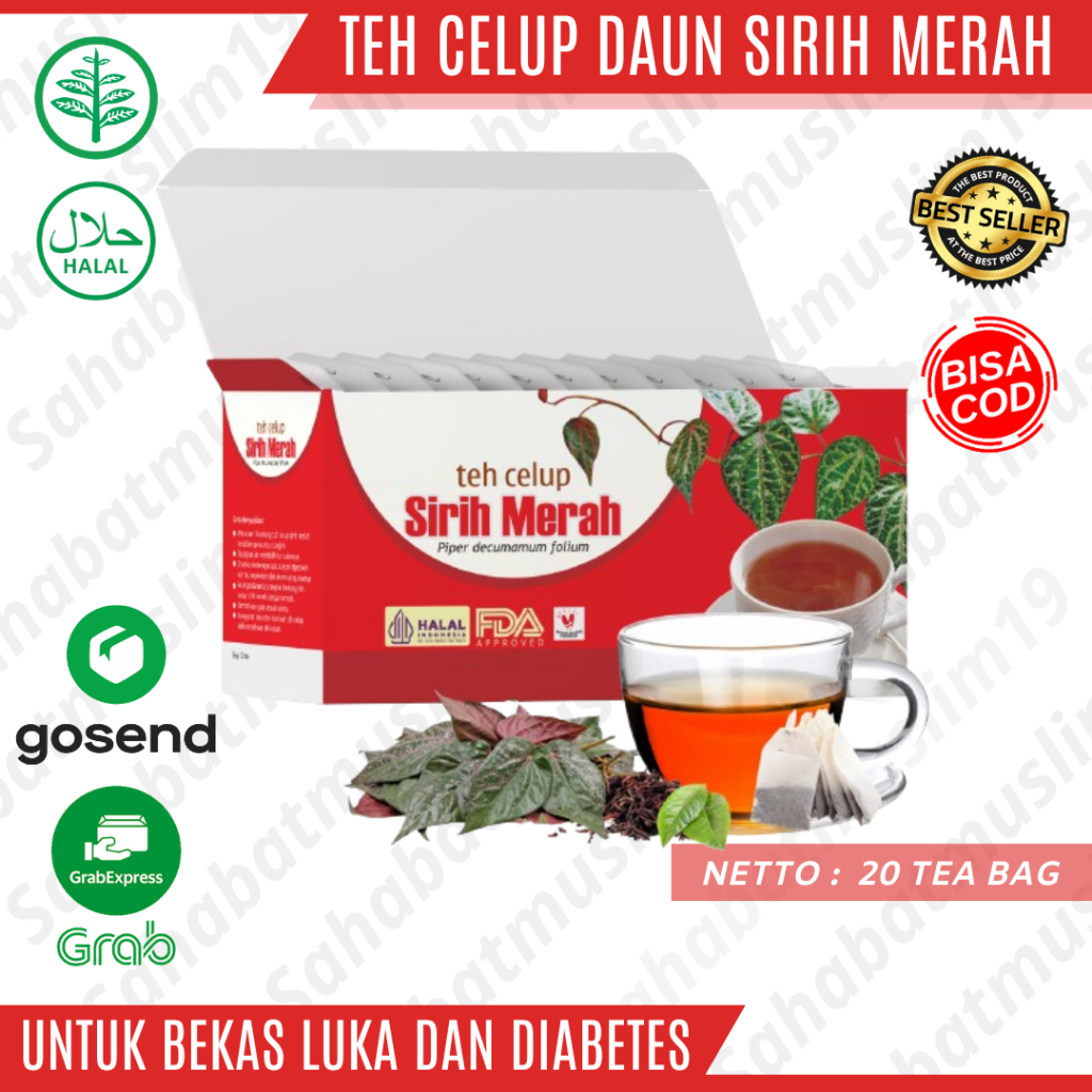 

Teh Celup Daun Sirih Merah Tazakka Herbal Untuk Bekas Luka Dan Diabetes Ampuh Original