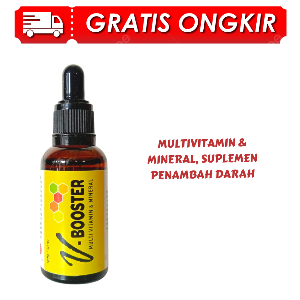 V - BOOSTER PIPET 30 ML - multivitamin & mineral penambah darah ayam