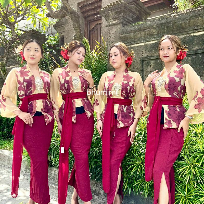 kebaya lukis print/kebaya print/kebaya bali