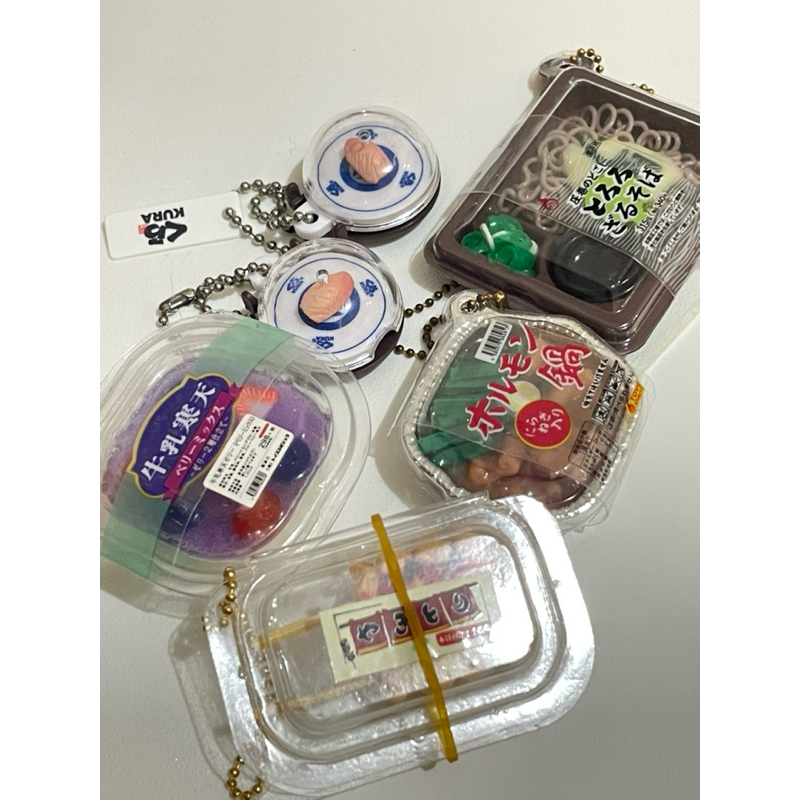 food miniature various mini figure gacha and keychain - mainan kapsul jepang gashapon dan gantungan 