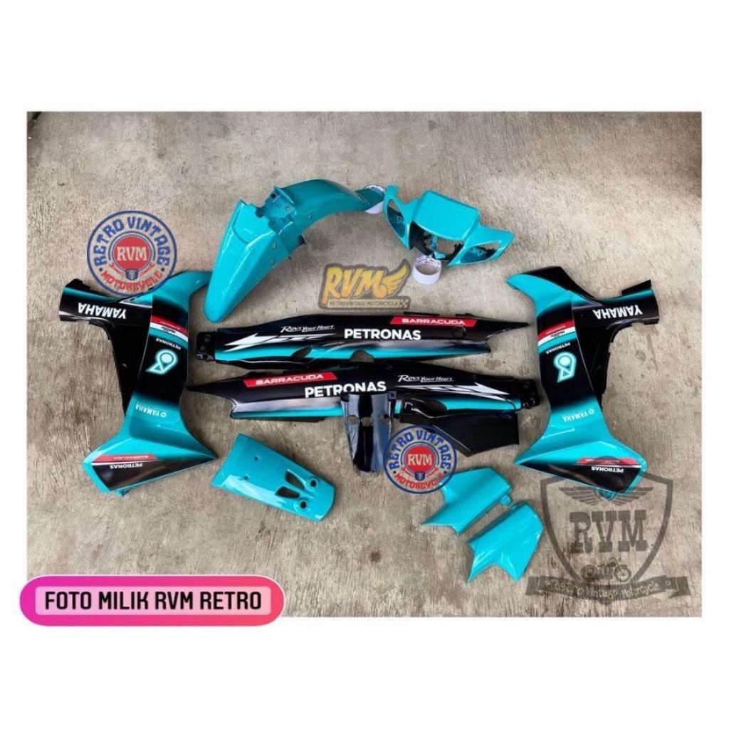 Cover body Yamaha Fiz R petronas tosca full halus body fiz r petronas tosca set striping