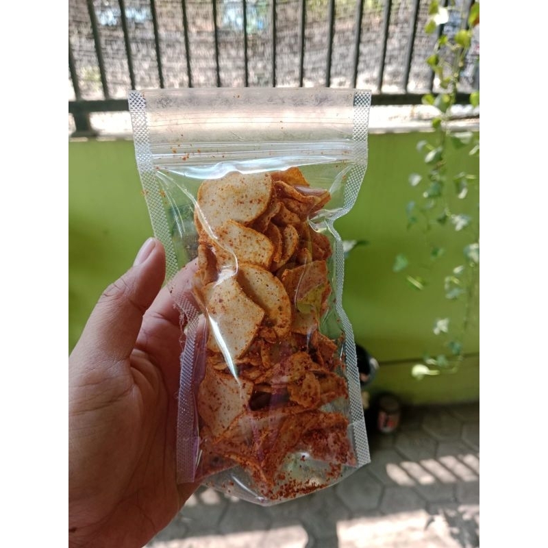 

KERIPIK BASRENG pedas manis 200 gram enak murah