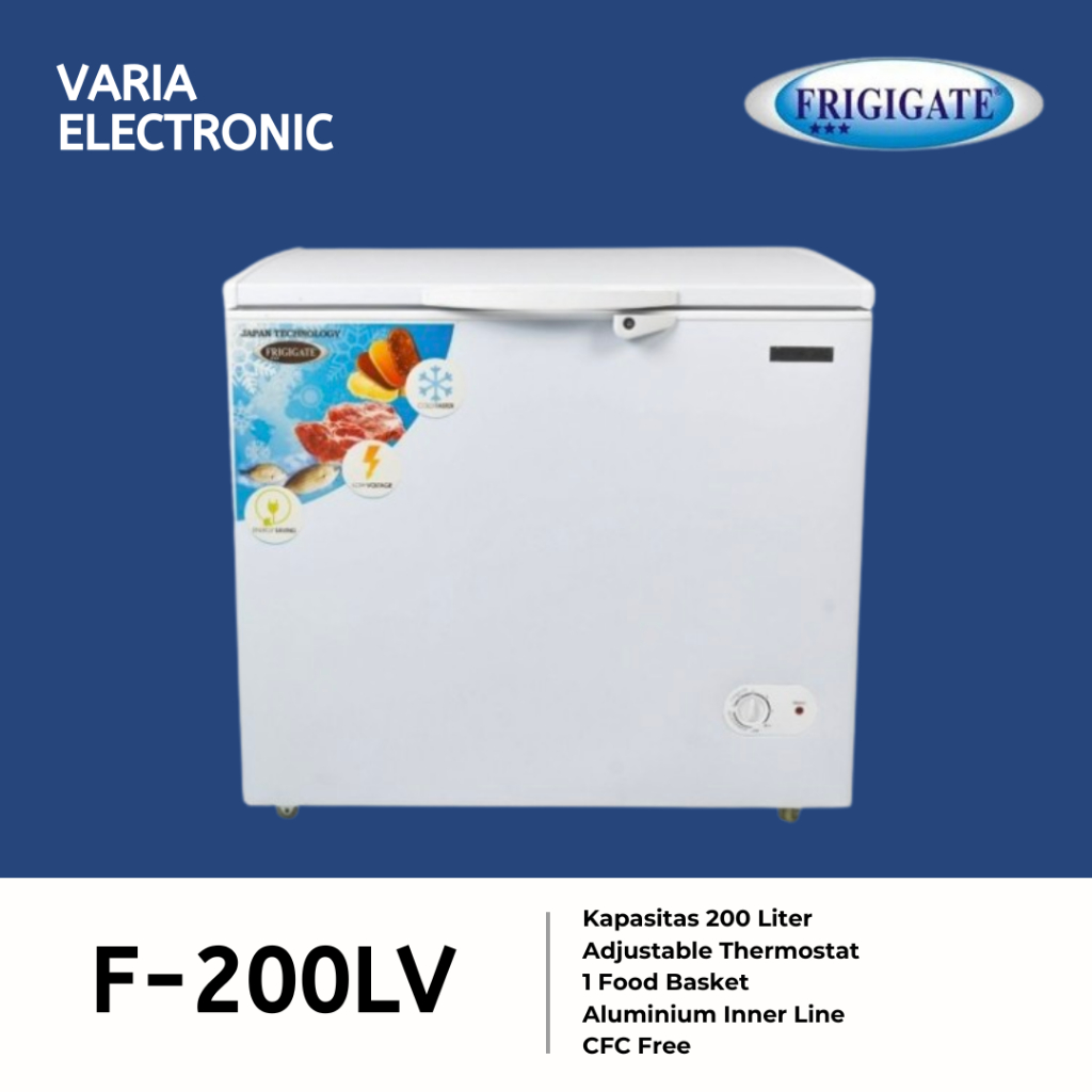 Chest Freezer Frigigate F-200LV / F 200 LV Kapasitas 200 Liter