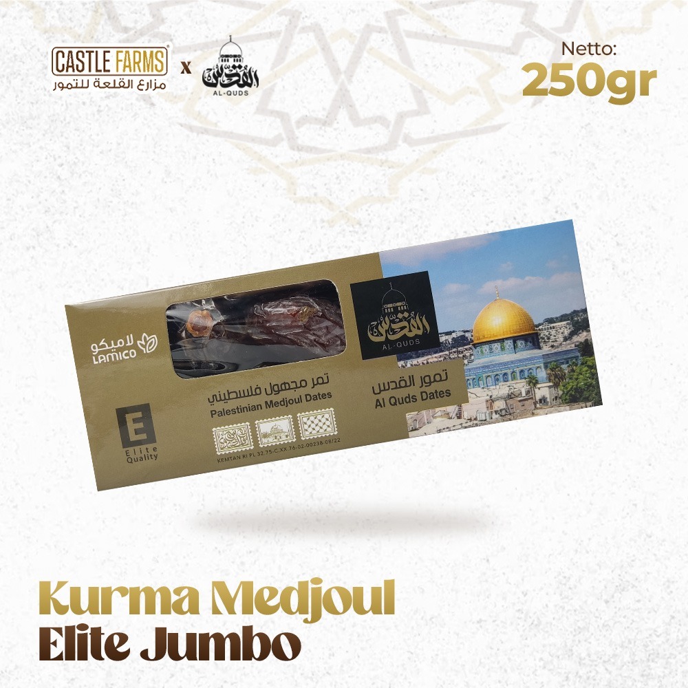 

Kurma Medjool Premium Palestina Kolaborasi Castle Farms dan Lamico 250gr, 1kg