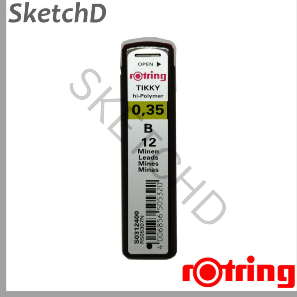 

Isi pensil mekanik Tikky B 0.35 0.3 Hi-Polymer Rotring Mechanical Pencil Lead Refil 03 035